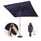 Moootto 6.5 ft. x 10 ft Waterproof Rectangular Patio Umbrella and Solar Lights 26 LED lights TBZOEU004NY-SJHY - alternate 5